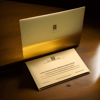 Voucher on wooden table